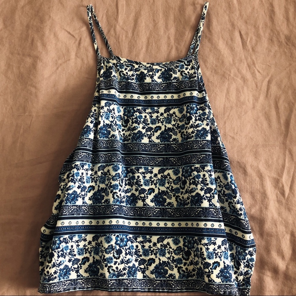 WORN ONCE!🌸H&M Floral Halter Top